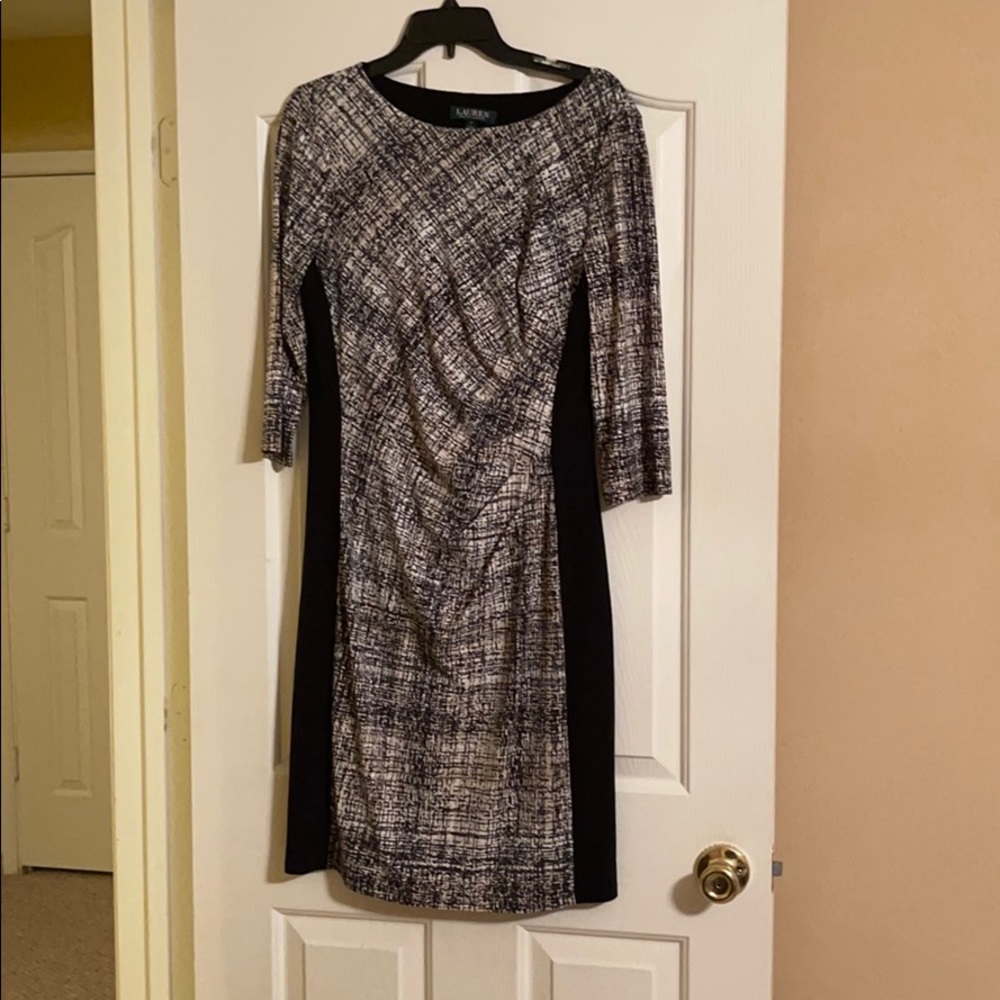 Lauren Ralph Lauren Long Sleeved MIDI Jersey Dress